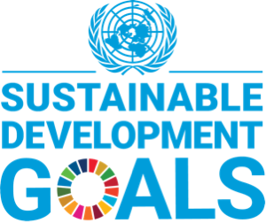 United Nations Sustainable Development Goals logo with a colorful circular wheel symbol representing the 17 global goals for a better future.